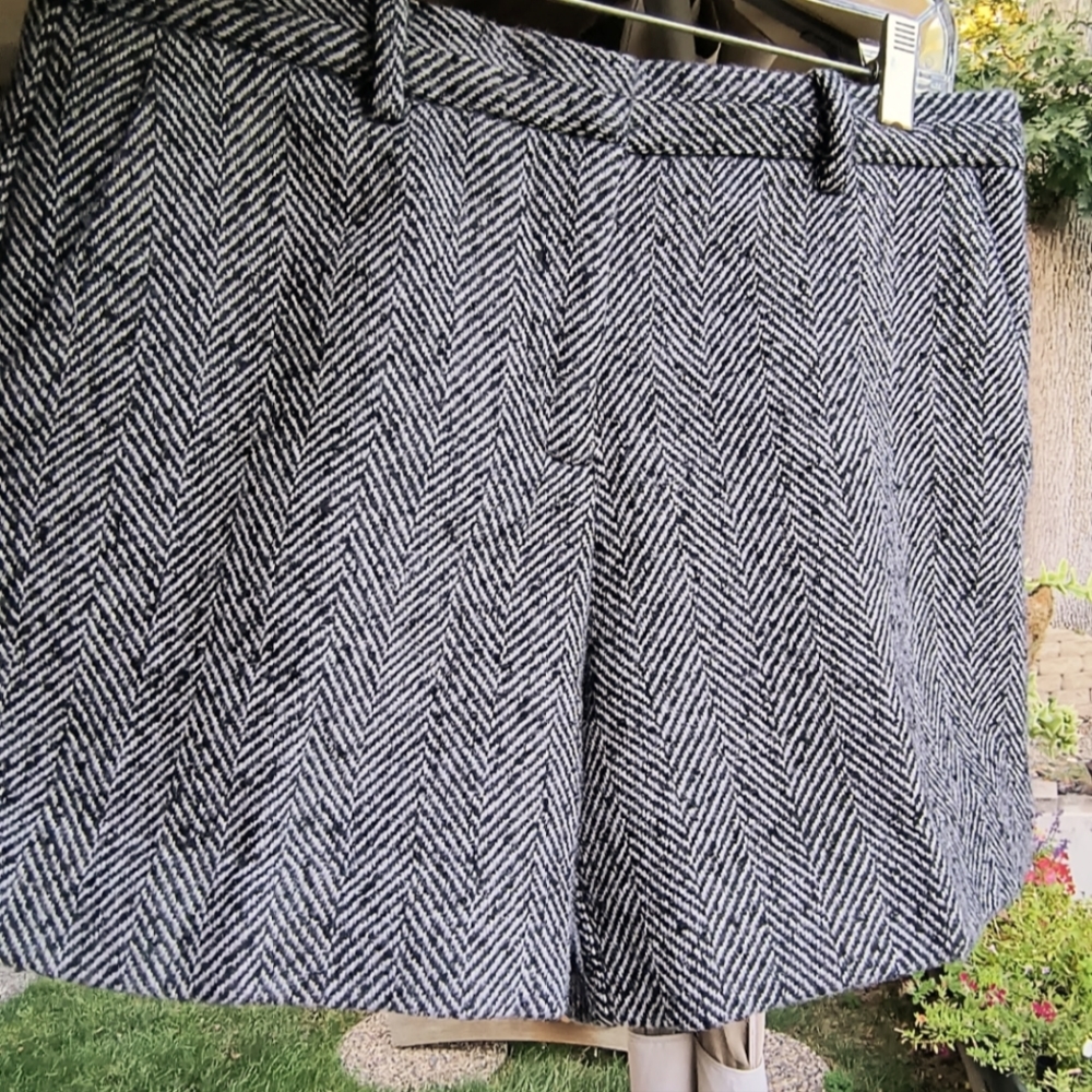 Herringbone Wool Lined Shorts